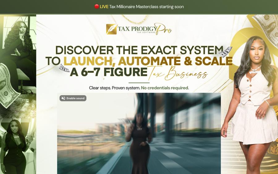 Tax Millionaire opt-in page